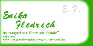 eniko fledrich business card